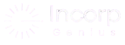 incorp genius white logo